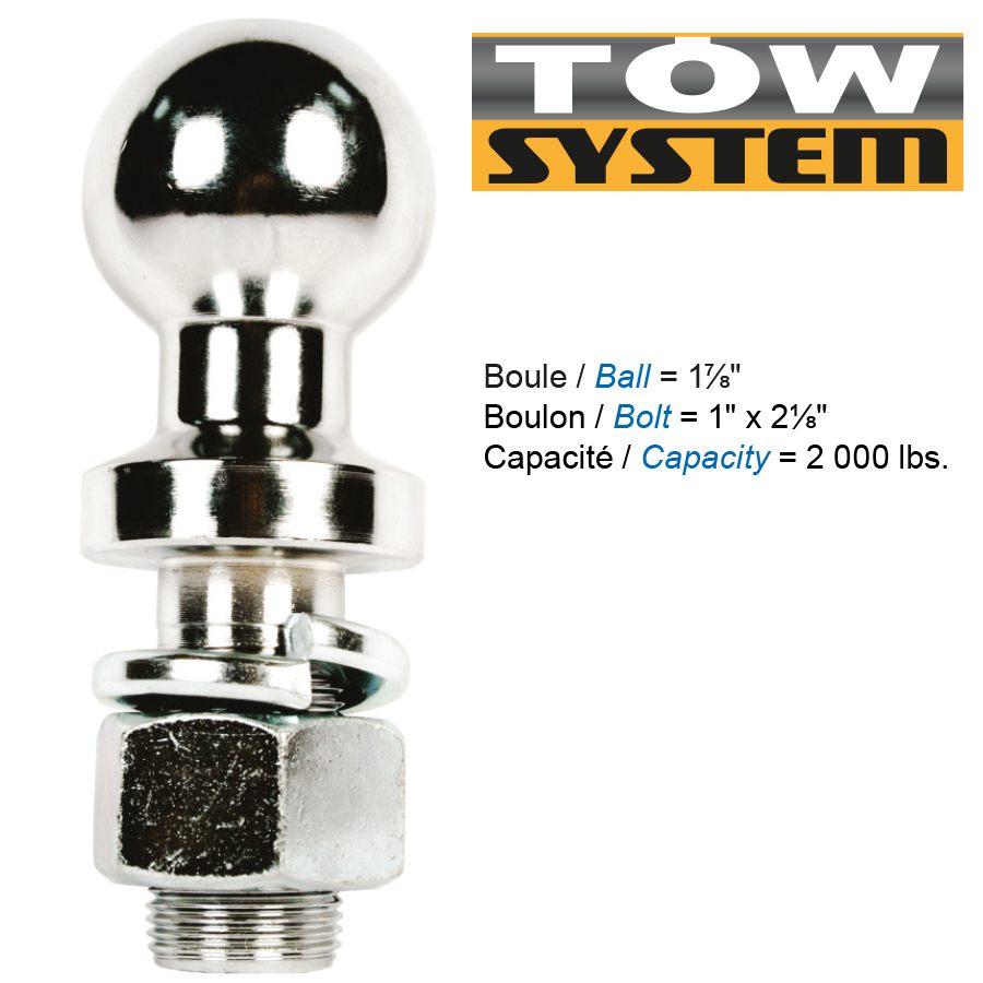 BOULE D'ATTACHE 1-7/8 PO TIGE 1 PO